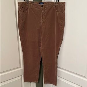 Talbots Tan High-Rise Straight Leg Corduroy Pants 24W